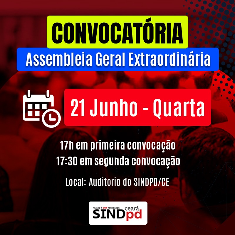 SindPD Ceará   Convocatória