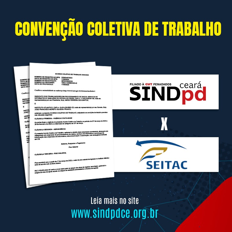 Sindpd Ceará Convenção Coletiva De Trabalho Sindpd Ce X Seitac 1739